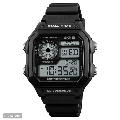 PUTHAK  Men's Digital Sports Waterproof Wrist Watch with Dual Time Chronograph Countdown Alarm Backlight
