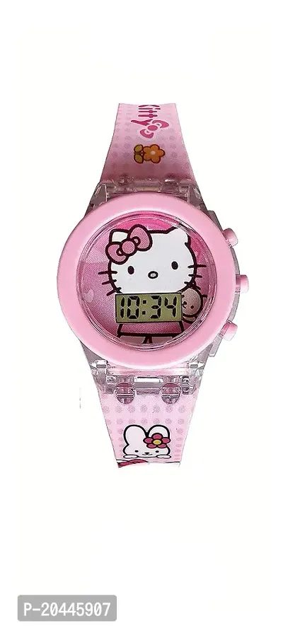 PUTHAK  Cute Pink Digital Glowing Lighting Wrist Watch for Girl's (Best Return Gift for Kid's) PINK COLOR PACK 1