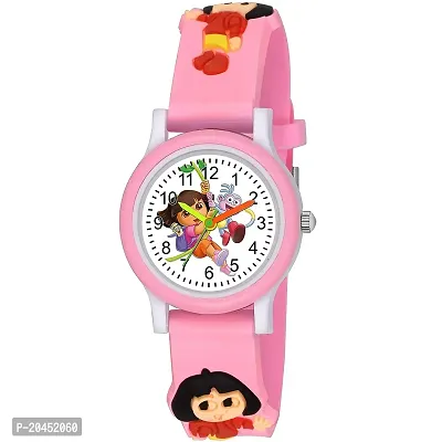 PUTHAK  White Dial Dora Love Watch Series Analogue Girl's Kids Watch