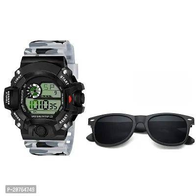 PUTHAK  UNEQUETREND Digital Sports Watch, Multi-Functional Watch for Boys  Men with Cap and Goggle, Combo Pack of 2-WCS-2632