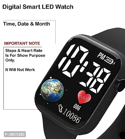 PUTHAK  LED Display Fashionable Children Kids Digital Watches Waterproof Sports Square Electronic Led Watch for Kids, Boy  Baby Girls-Digital Watch for Kids Set of 2-thumb2