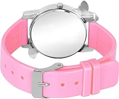 PUTHAK  Pink Butterfly Analogue and Rectangular Digital Dial LED Display Watch for Girl's  Women's Watches Combo Pack of 2-thumb2