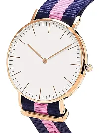 PUTHAK  Analogue Women's  Girls' Watch (Pink  White Dial Pink Colored Strap) Pink Watch for Ladies Girls Watch-thumb1