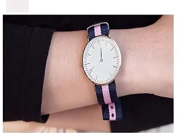 PUTHAK  Analogue Women's  Girls' Watch (Pink  White Dial Pink Colored Strap) Pink Watch for Ladies Girls Watch-thumb2