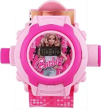 PUTHAK   Digital Multicolour Dial Princess PVC Rubber Plastic Wrist Kid's Projector Watch with 24 Images-thumb2