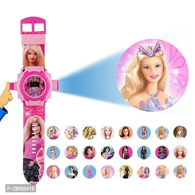 PUTHAK   Digital Multicolour Dial Princess PVC Rubber Plastic Wrist Kid's Projector Watch with 24 Images-thumb4