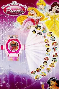PUTHAK   Digital Multicolour Dial Princess PVC Rubber Plastic Wrist Kid's Projector Watch with 24 Images-thumb4