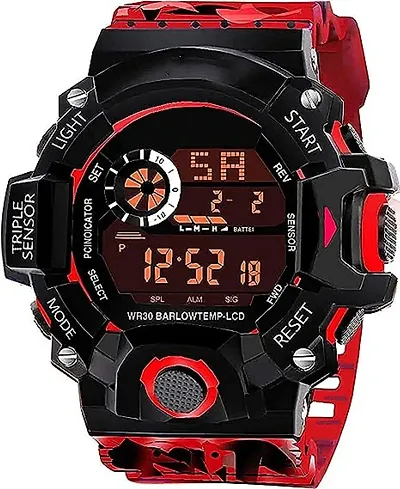 SELLORIA Army Digital RED Watch for Boys & Mens-Children
