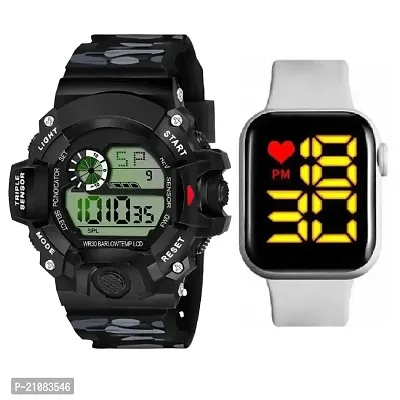 PUTHAK -Digital LED Sports Watch Combo for Men's  Boys, Pack of 2