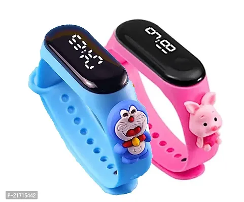 PUTHAK  LED Watch Combo of 2 Cartoon Character Waterproof LED Kids Watches for Boys  Girls LED07K