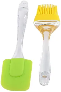 PUTHAK  Combo of Stainless Steel Vegetable and Potato Masher with Silicone Spetula and Oil Brush Set-thumb2