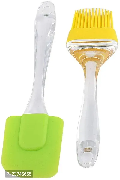 PUTHAK  Combo of Stainless Steel Vegetable and Potato Masher with Silicone Spetula and Oil Brush Set-thumb3