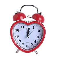 PUTHAK Heart Shaped Dial Number Night Light Alarm Clock AA Battery Powered Red  PACK 1-thumb1