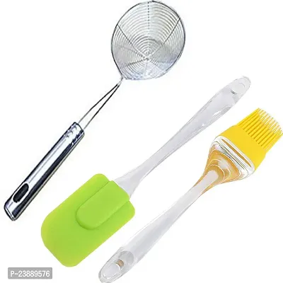 PUTHAK  SPATULA+PURI CHALNI COMBO Kitchen Tool Set  (Spatula, Brush, Strainer)