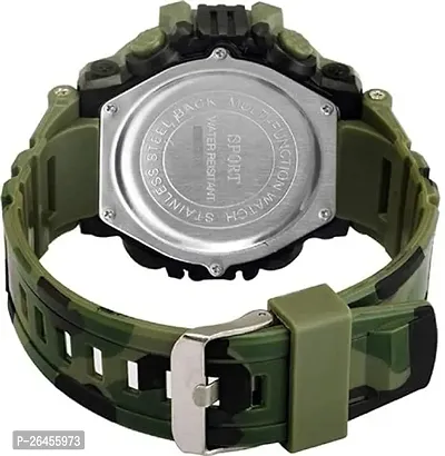 PUTHAK  Army Green Multi-Function Digital Sport Watch for Men-thumb3