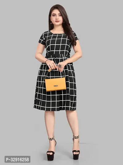 Stylish Black Crepe Dresses For Women-thumb0