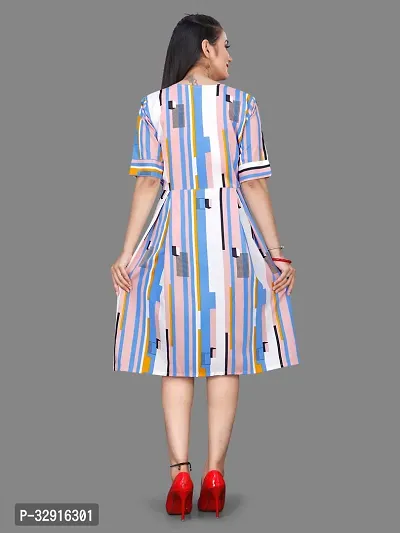 Stylish Multicoloured Crepe Dresses For Women-thumb2