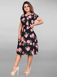 Stylish Black Crepe Dresses For Women-thumb1