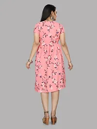 Stylish Pink Crepe Dresses For Women-thumb1