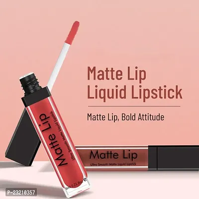 Syfer Ultra Smooth Matte Liquid Lipstick, Smooth Lip Color, Weightless Finish, Silky Matte Finish, Iconic Lip, Matte Finish, Matte Lipstick, Liquid Lipstick 6ml (Fire Red)-thumb2