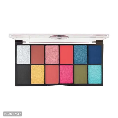 Syfer 12 Shades Dance of Joy Eyeshadow Palette Highly Pigmented and blendable Multicolor Matte and shimmer finish