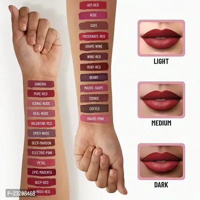 Syfer Ultra Smooth Matte Liquid Lipstick, Smooth Lip Color, Weightless Finish, Silky Matte Finish, Iconic Lip, Matte Finish, Matte Lipstick, Liquid Lipstick 6ml (Deep Maroon)-thumb4