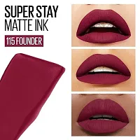 Syfer Liquid Matte Lipstick, Long Lasting, 16hr Wear, Superstay Matte Ink (115 Founder)-thumb2