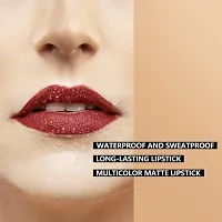 Syfer Matte Me Liquid Lipstick Combo of 2 (Non Transferable) (Red  Maroon)-thumb4