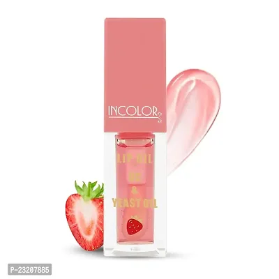 INCOLOR Strawberry Natural Lip Oil VC  Yeast Oil, Long Lasting Moisturization  Nourishment for Girl  Women - 4ml