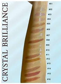 Syfer Crystal Brilliance Glitters Lip Gloss For Long Lasting Glossy Look 8 ml (Shade-09)-thumb4