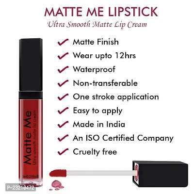 Syfer Matte Me Liquid Lipstick Combo of 2 (Non Transferable) (Maroon  Pink)-thumb4