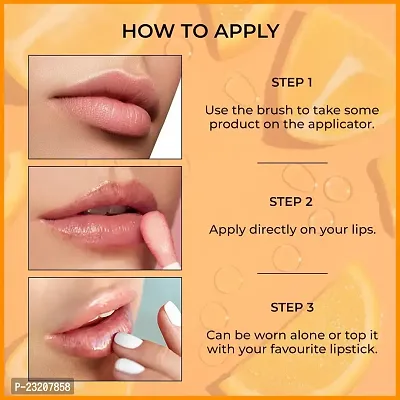 INCOLOR Orange Natural Lip Oil VC  Yeast Oil, Long Lasting Moisturization  Nourishment for Girl  Women - 4ml-thumb4