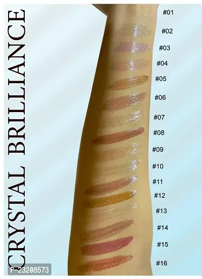Syfer Crystal Brilliance Glitters Lip Gloss For Long Lasting Glossy Look 8 ml (Shade-07)-thumb5