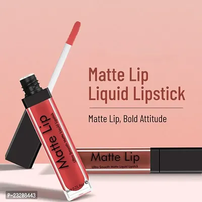 Syfer Ultra Smooth Matte Liquid Lipstick, Smooth Lip Color, Weightless Finish, Silky Matte Finish, Iconic Lip, Matte Finish, Matte Lipstick, Liquid Lipstick 6ml (Shade-34)-thumb2