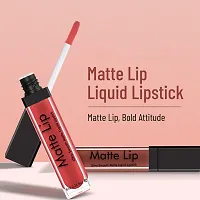 Syfer Ultra Smooth Matte Liquid Lipstick, Smooth Lip Color, Weightless Finish, Silky Matte Finish, Iconic Lip, Matte Finish, Matte Lipstick, Liquid Lipstick 6ml (Valentine Red)-thumb1