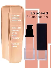 Syfer Exposed Long Lasting Lightweight Waterproof Face Makeup Liquid Foundation for Women (Shade No-2)-thumb2