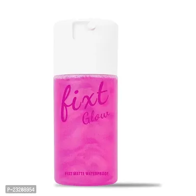 Syfer Fixt Glow Long Lasting Waterproof Makeup Setting Spray for Face 100 ml (Glow Pink)