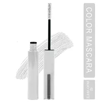 Syfer Light Weight Colorful Natural Mascara, Smudge Proof  Long Lasting Eye Makeup Tool For Personal  Professional,6ml (Milky White)-thumb1