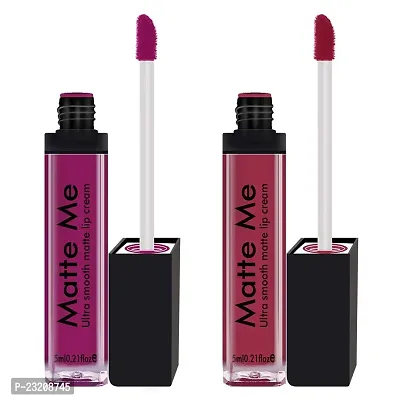 Syfer Matte Me Liquid Lipstick Combo of 2 (Non Transferable) (Magenta  Rich Pink)