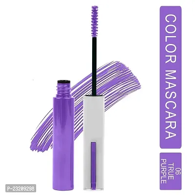 Syfer Light Weight Colorful Natural Mascara, Smudge Proof  Long Lasting Eye Makeup Tool For Personal  Professional,6ml (True Purple)-thumb2