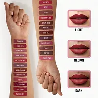 Syfer Ultra Smooth Matte Liquid Lipstick, Smooth Lip Color, Weightless Finish, Silky Matte Finish, Iconic Lip, Matte Finish, Matte Lipstick, Liquid Lipstick 6ml (Coffee)-thumb3