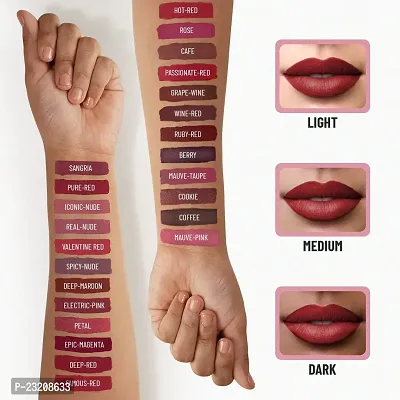 Syfer Ultra Smooth Matte Liquid Lipstick, Smooth Lip Color, Weightless Finish, Silky Matte Finish, Iconic Lip, Matte Finish, Matte Lipstick, Liquid Lipstick 6ml (Coffee)-thumb4