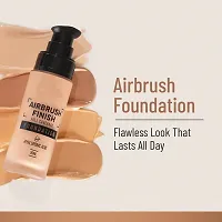 Syfer Airbrush Finish Lightweight Foundation | Full Coverage Blendable Foundation For Face Makeup |With Benefits Of Hyaluronic Acid, Aloevera And Vitamin E (Caramel Beige)-thumb1