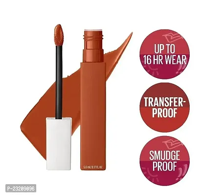 Syfer Liquid Matte Lipstick, Long Lasting, 16hr Wear, Superstay Matte Ink (135 Globe Trotter)-thumb2