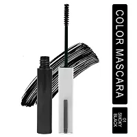 Syfer Light Weight Colorful Natural Mascara, Smudge Proof  Long Lasting Eye Makeup Tool For Personal  Professional,6ml (Smoky Black)-thumb1
