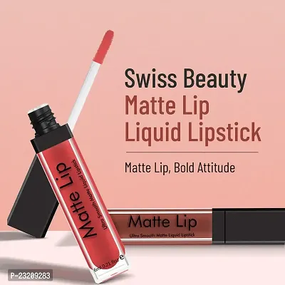 Syfer Ultra Smooth Matte Liquid Lipstick, Smooth Lip Color, Weightless Finish, Silky Matte Finish, Iconic Lip, Matte Finish, Matte Lipstick, Liquid Lipstick 6ml (Iconic Nude)-thumb2