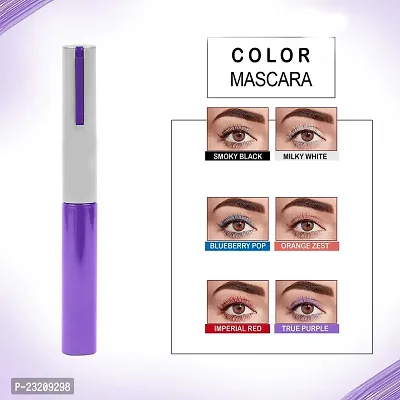 Syfer Light Weight Colorful Natural Mascara, Smudge Proof  Long Lasting Eye Makeup Tool For Personal  Professional,6ml (True Purple)-thumb4