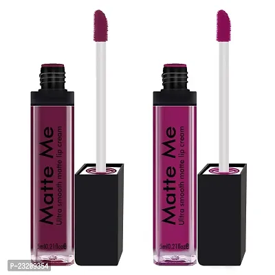 Syfer Matte Me Liquid Lipstick Combo of 2 (Non Transferable) (Maroon  Magenta)