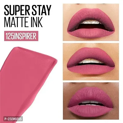 Syfer Liquid Matte Lipstick, Long Lasting, 16hr Wear, Superstay Matte Ink (125 Inspirer)-thumb3