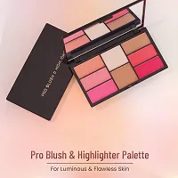 Syfer Pro Blusher  Highlighter Palette For Face Makeup,18G-thumb1